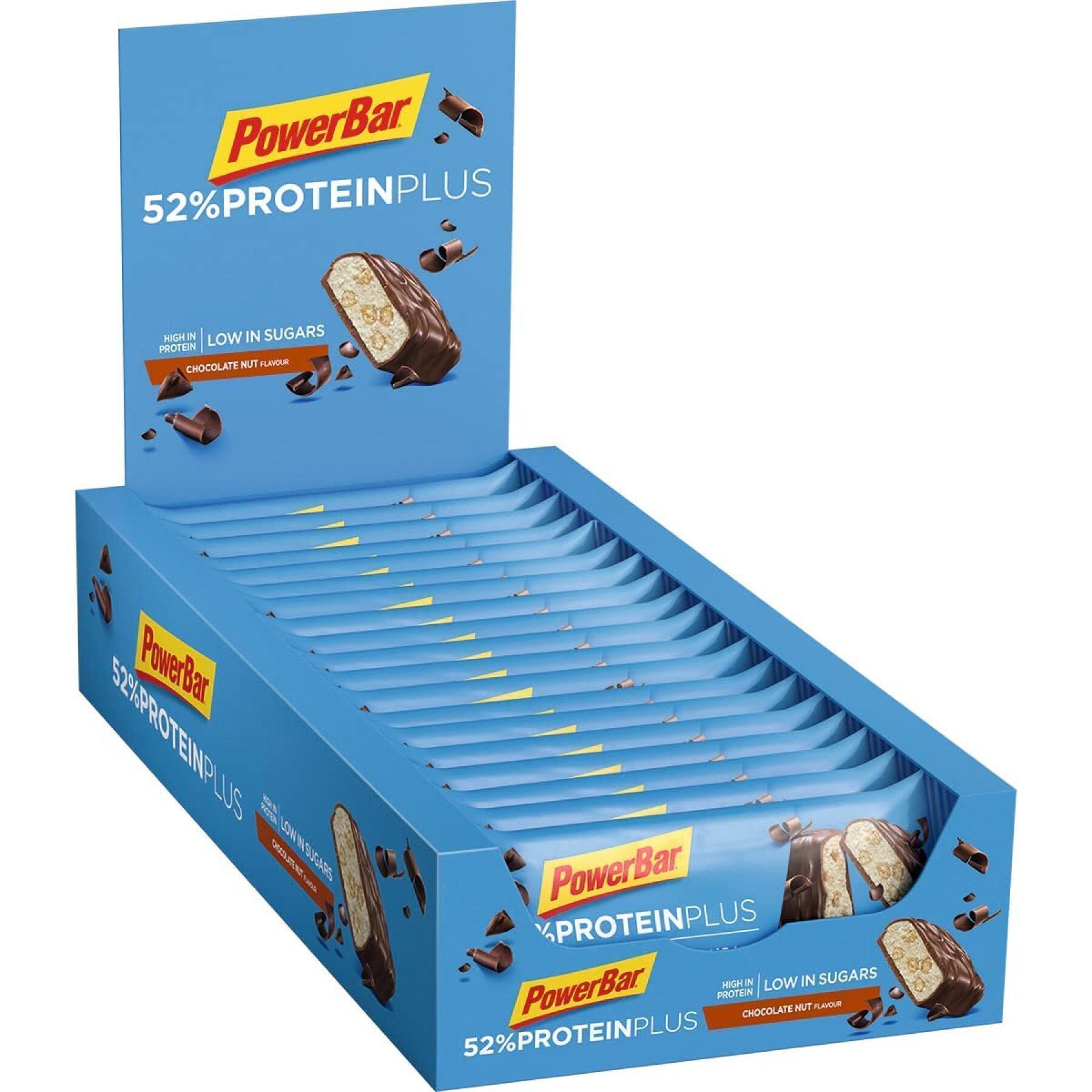 Opakowanie 20 batonów PowerBar 52% ProteinPlus Low Sugar Chocolate Nut
