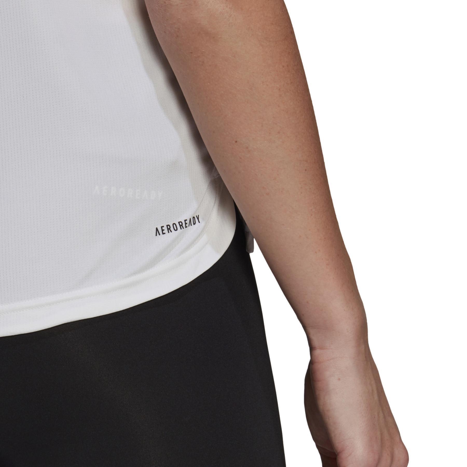 Koszulka damska adidas Aeroready Designed 2 Move 3-Bandes Sport