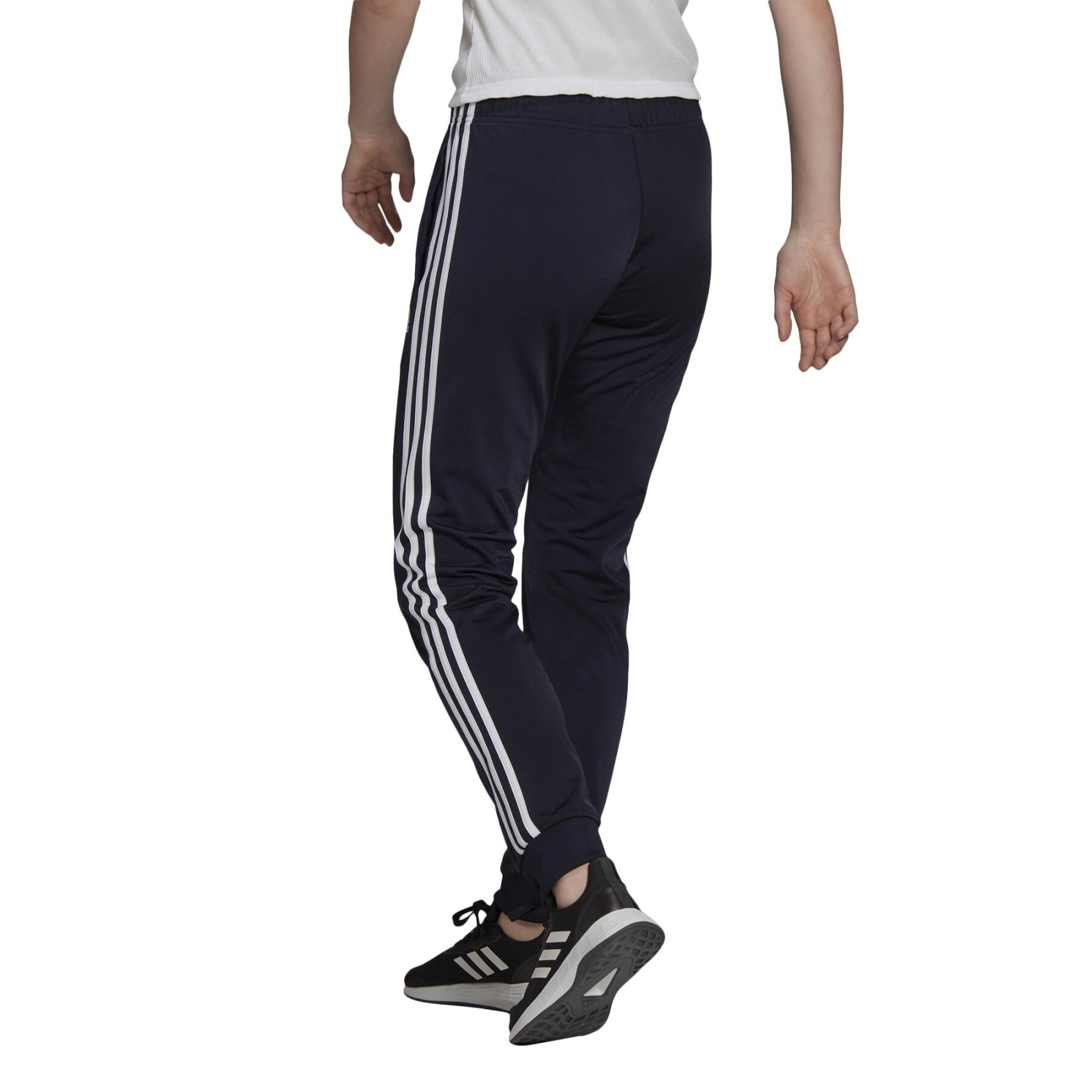 Spodnie damskie adidas Primegreen Essentials Warm-Up Slim Tapered 3-Stripes