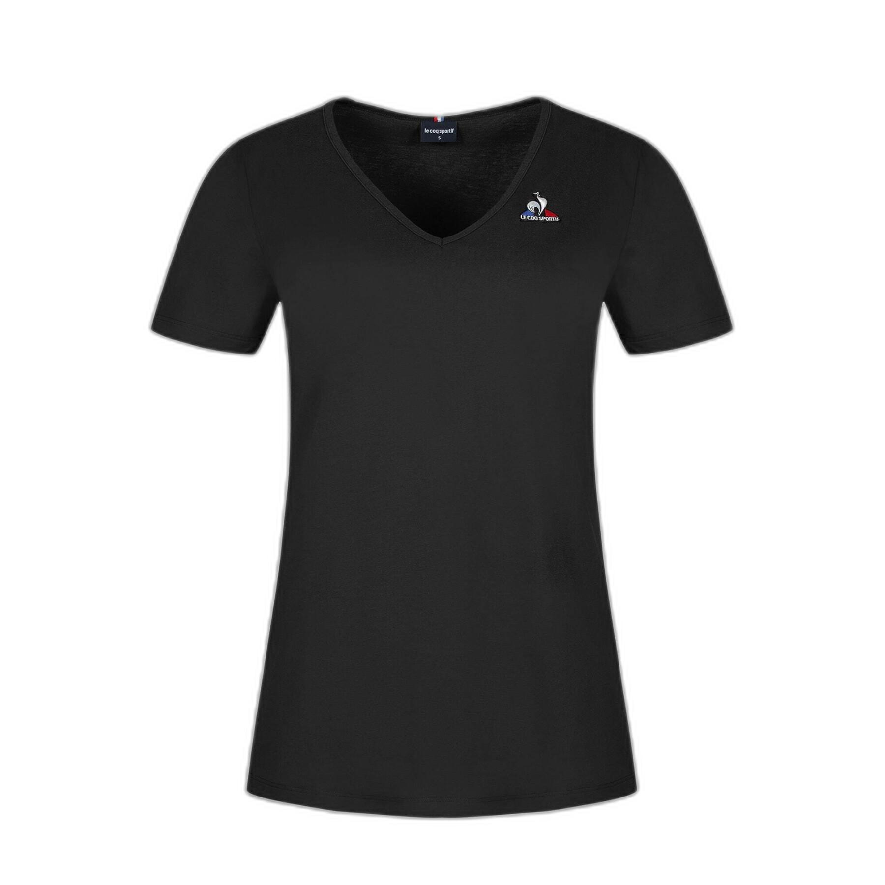 Damska koszulka z krótkim rękawem v-neck Le Coq Sportif Ess Col V N°1