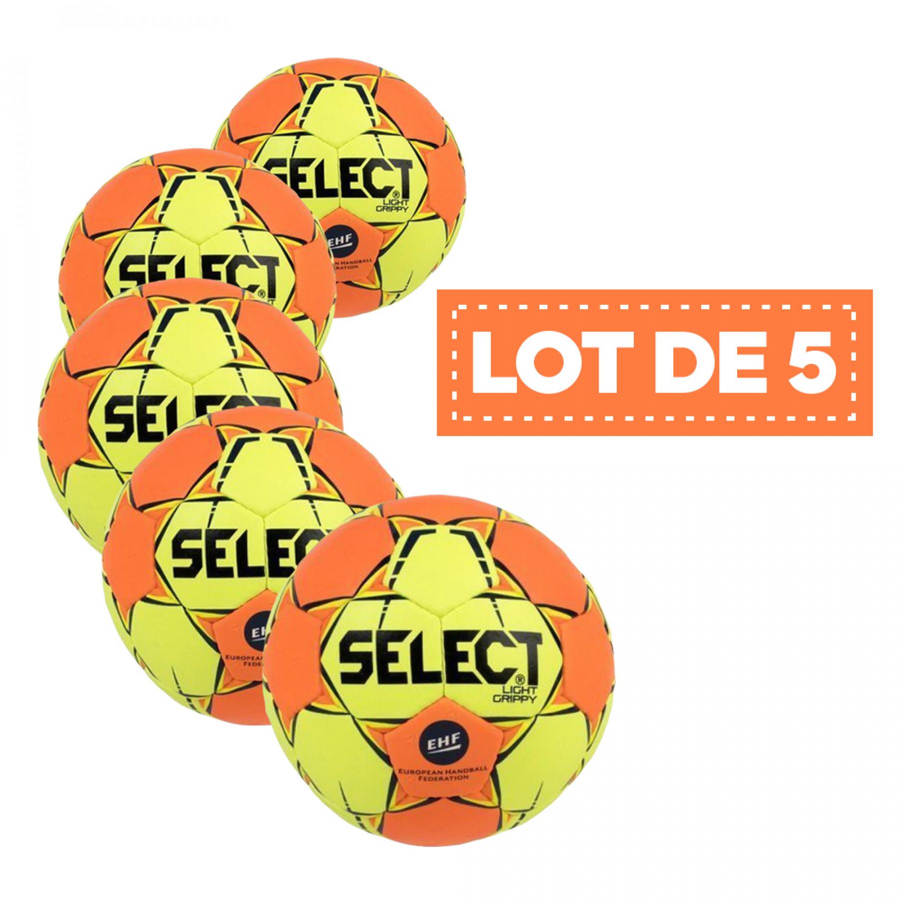 Zestaw 5 balonów Select Light Grippy jaune/orange